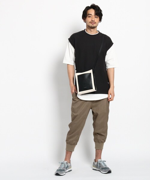 BASECONTROL(ベースコントロール)の「◆キャンバスxレザータッチ 軽量 ミニショルダーバッグ(ショルダーバッグ・メンズ・ブラック/グレー・99)」の10枚目の写真