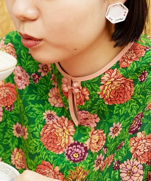 I am I in fact...（アイアムアイインファクト）の「THANK YOU RESTAURANT お皿 ピアス／イヤリング（ピアス（両耳用）・レディース・ホワイト/ホワイト系その他・FREE）」の6枚目の写真