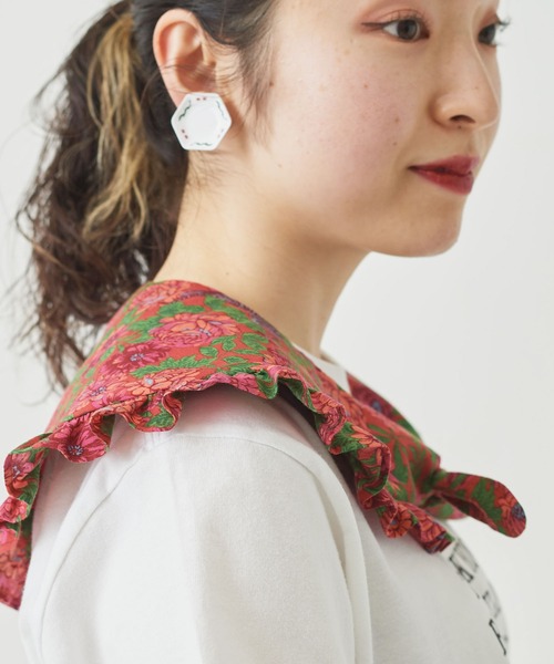 I am I in fact...（アイアムアイインファクト）の「THANK YOU RESTAURANT お皿 ピアス／イヤリング（ピアス（両耳用）・レディース・ホワイト/ホワイト系その他・FREE）」の9枚目の写真