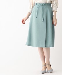 index | リネン混ラップフレアスカート【WEB限定サイズ】(スカート)