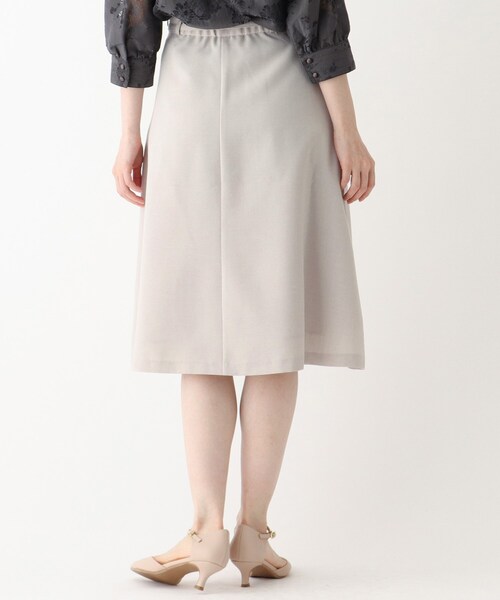 index（インデックス）の「◆リネン混ラップフレアスカート【WEB限定サイズ】（スカート・レディース・ライトグレー/グリーン/ライトオレンジ系・40/42/36/38）」の6枚目の写真
