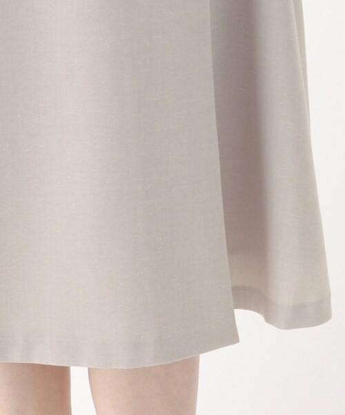 index（インデックス）の「◆リネン混ラップフレアスカート【WEB限定サイズ】（スカート・レディース・ライトグレー/グリーン/ライトオレンジ系・40/42/36/38）」の9枚目の写真