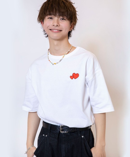 WEGO(ウィゴー)の「∴WEGO/ABEMA「今日、好きになりました。」ZOZOオリジナルBIG Tシャツ(Tシャツ/カットソー・メンズ・ホワイト/ブラック/ベージュ・FREE)」の3枚目の写真