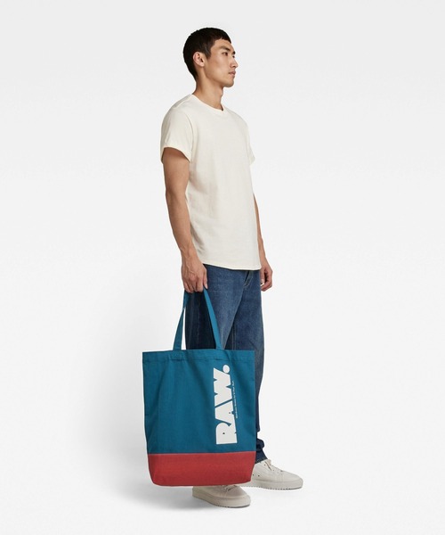 G-STAR（ジースター）の「CANVAS SHOPPER COLORBLOCK（トートバッグ・メンズ・ブルー系その他・ONE SIZE）」の2枚目の写真