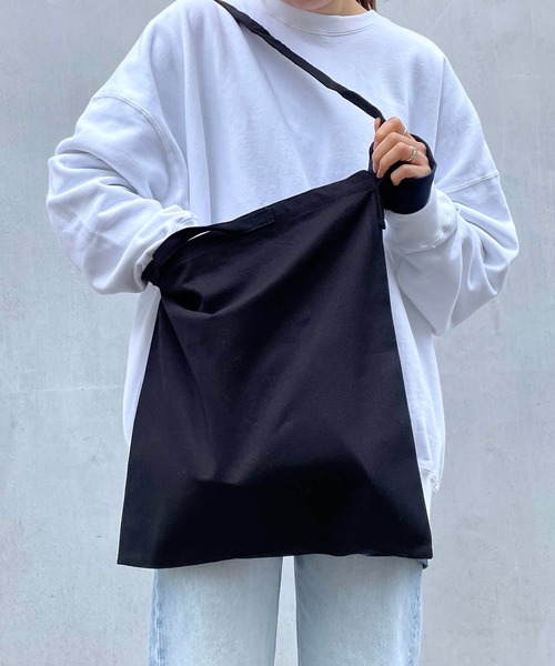 TRUSS（トラス）の「TRUSS/ キャンバス ショルダーバッグ / SHB-027（ショルダーバッグ・メンズ・ナチュラル/ネイビー/ブラック・ONESIZE）」の2枚目の写真