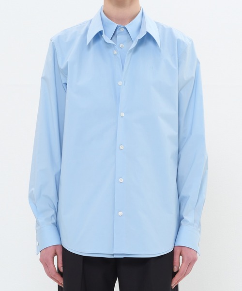 DRESSEDUNDRESSED(ドレスドアンドレスド)の「Layered Shirt(シャツ/ブラウス・メンズ・ブラック/ホワイト/サックスブルー・3/2/4)」の3枚目の写真