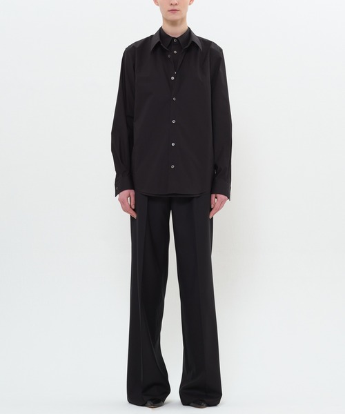 DRESSEDUNDRESSED(ドレスドアンドレスド)の「Layered Shirt(シャツ/ブラウス・メンズ・ブラック/ホワイト/サックスブルー・3/2/4)」の4枚目の写真