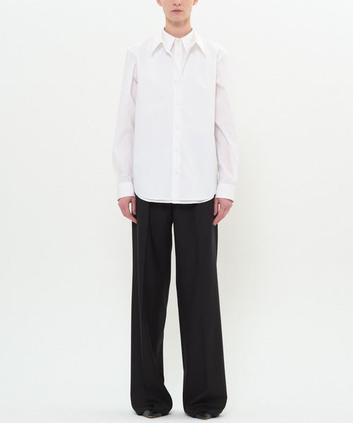 DRESSEDUNDRESSED(ドレスドアンドレスド)の「Layered Shirt(シャツ/ブラウス・メンズ・ブラック/ホワイト/サックスブルー・3/2/4)」の18枚目の写真