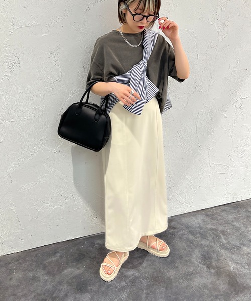 apres jour mignon（アプレジュールミニョン）の「ピグメント加工Tシャツ【ZOZOTOWN限定アイテム】（Tシャツ/カットソー・レディース・ブルー/ブラック/ピンク・フリー/X-LARGE）」の9枚目の写真
