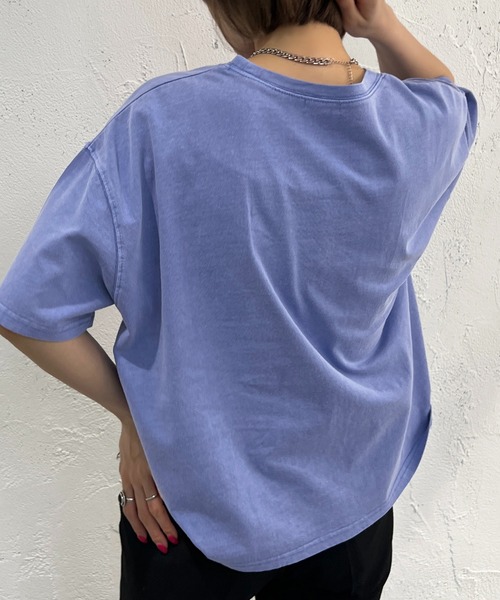 apres jour mignon（アプレジュールミニョン）の「ピグメント加工Tシャツ【ZOZOTOWN限定アイテム】（Tシャツ/カットソー・レディース・ブルー/ブラック/ピンク・フリー/X-LARGE）」の14枚目の写真