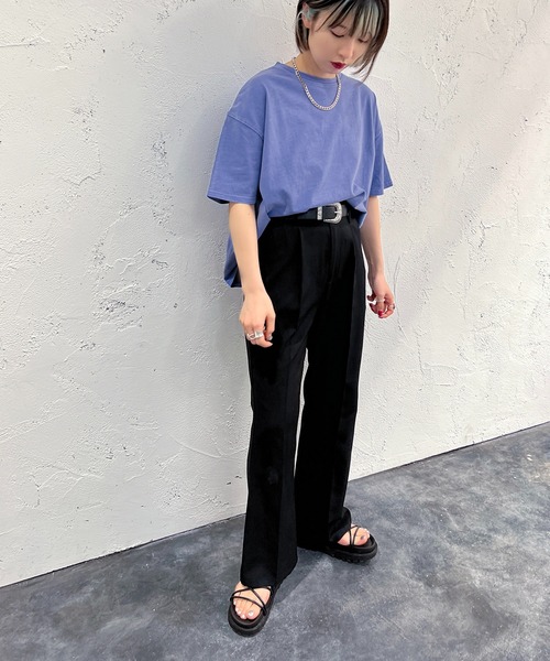 apres jour mignon（アプレジュールミニョン）の「ピグメント加工Tシャツ【ZOZOTOWN限定アイテム】（Tシャツ/カットソー・レディース・ブルー/ブラック/ピンク・フリー/X-LARGE）」の15枚目の写真