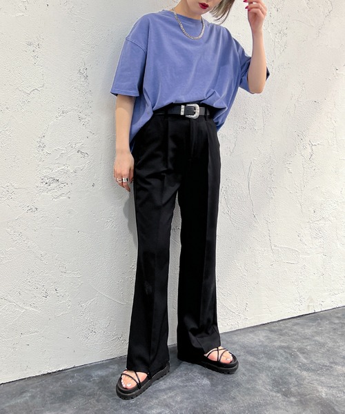 apres jour mignon（アプレジュールミニョン）の「ピグメント加工Tシャツ【ZOZOTOWN限定アイテム】（Tシャツ/カットソー・レディース・ブルー/ブラック/ピンク・フリー/X-LARGE）」の16枚目の写真
