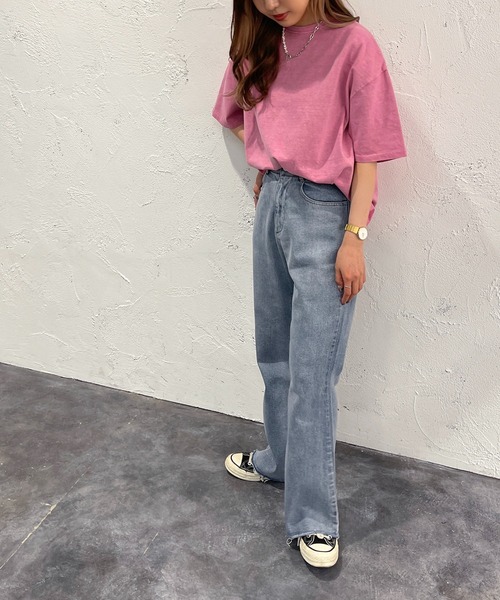 apres jour mignon（アプレジュールミニョン）の「ピグメント加工Tシャツ【ZOZOTOWN限定アイテム】（Tシャツ/カットソー・レディース・ブルー/ブラック/ピンク・フリー/X-LARGE）」の20枚目の写真