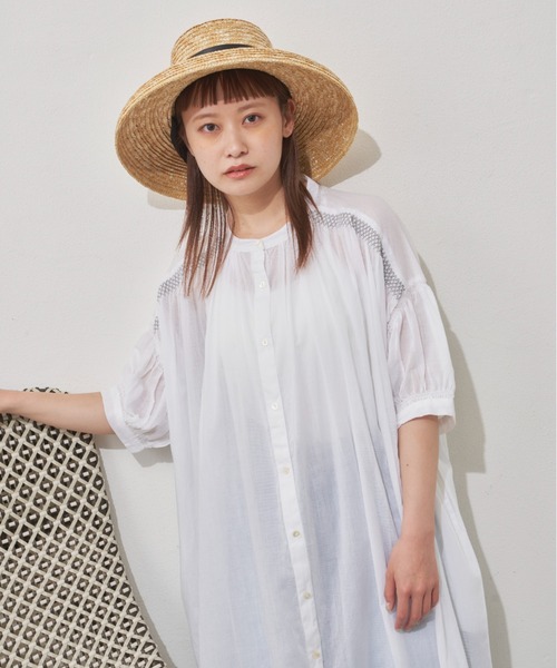 MERLOT（メルロー）の「カラーシャーリングワンピース（シャツワンピース・レディース・グリーン/ネイビー/ホワイト・FREE）」の11枚目の写真