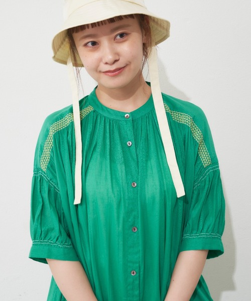 MERLOT（メルロー）の「カラーシャーリングワンピース（シャツワンピース・レディース・グリーン/ネイビー/ホワイト・FREE）」の20枚目の写真