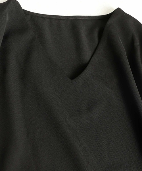 antiqua(アンティカ)の「刺繍デザイントップス(Tシャツ/カットソー・レディース・ブラック・FREE)」の7枚目の写真