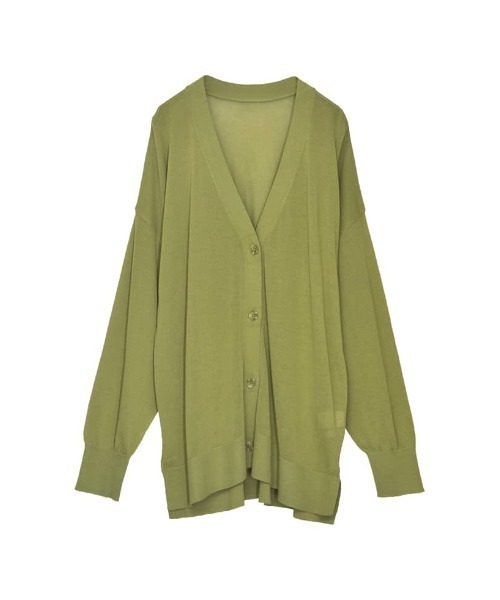 Re:EDIT（リエディ）の「[サステナブル][接触冷感]麻タッチシアーニットカーディガン（カーディガン/ボレロ・レディース・ブラック/ピンク/ブルー/グリーン/ホワイト/オレンジ/ブラック系その他/ブラウン/ホワイト系その他/ベージュ/チャコールグレー/ライトピンク・MEDIUM/LARGE）」の8枚目の写真