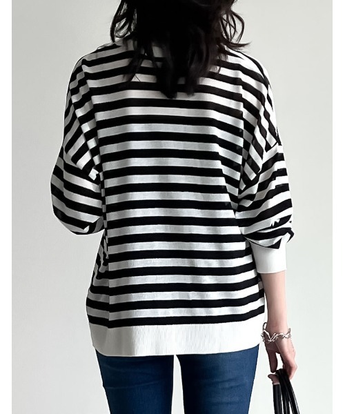 サステナブル][接触冷感]麻タッチシアーニットカーディガン