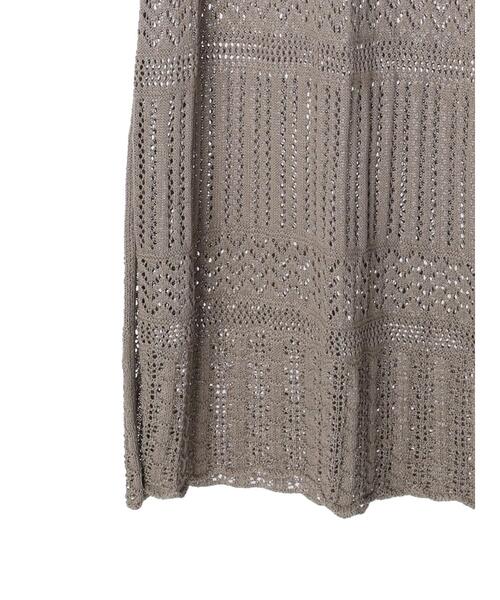 earth music&ecology（アースミュージックアンドエコロジー）の「クロッシェ編キャミワンピース（ワンピース・レディース・ブラウン/グレイッシュベージュ・FREE）」の19枚目の写真