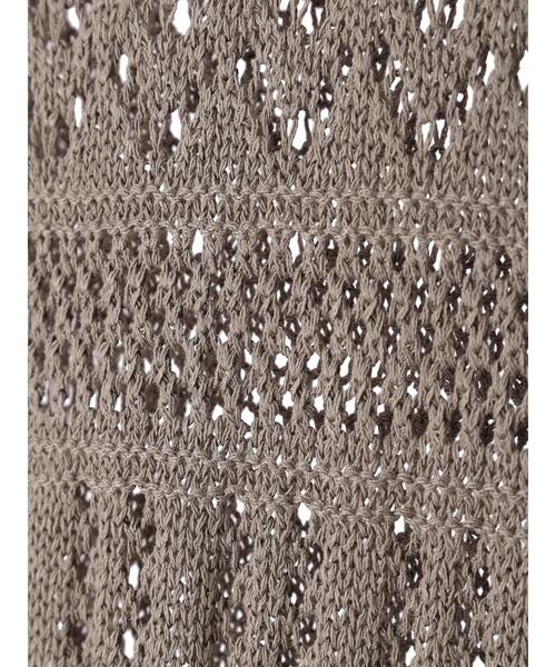 earth music&ecology（アースミュージックアンドエコロジー）の「クロッシェ編キャミワンピース（ワンピース・レディース・ブラウン/グレイッシュベージュ・FREE）」の17枚目の写真