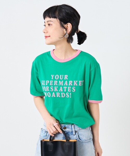 FREAK'S STORE（フリークスストア）の「フロッキーリンガーTEE（Tシャツ/カットソー・レディース・オフホワイト/イエロー/グリーン/その他9・ﾌﾘ-）」の3枚目の写真
