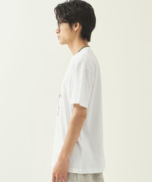 info. BEAUTY&YOUTH(インフォビューティアンドユース)の「【WEB限定】 <info. BEAUTY&YOUTH> ダルメシアン プリント クルーネック Tシャツ(Tシャツ/カットソー・メンズ・ホワイト/ブラック・S/M/L/XL)」の4枚目の写真