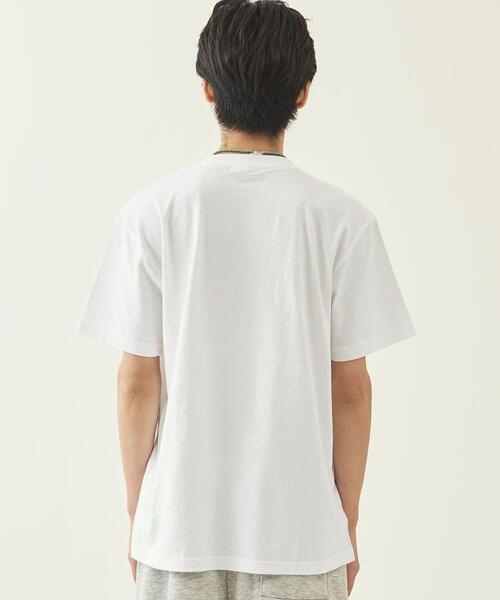 info. BEAUTY&YOUTH(インフォビューティアンドユース)の「【WEB限定】 <info. BEAUTY&YOUTH> ダルメシアン プリント クルーネック Tシャツ(Tシャツ/カットソー・メンズ・ホワイト/ブラック・S/M/L/XL)」の5枚目の写真