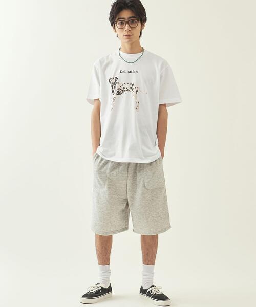 info. BEAUTY&YOUTH(インフォビューティアンドユース)の「【WEB限定】 <info. BEAUTY&YOUTH> ダルメシアン プリント クルーネック Tシャツ(Tシャツ/カットソー・メンズ・ホワイト/ブラック・S/M/L/XL)」の8枚目の写真
