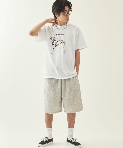 info. BEAUTY&YOUTH(インフォビューティアンドユース)の「【WEB限定】 <info. BEAUTY&YOUTH> ダルメシアン プリント クルーネック Tシャツ(Tシャツ/カットソー・メンズ・ホワイト/ブラック・S/M/L/XL)」の9枚目の写真