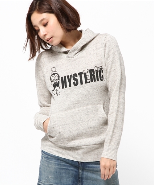 HYSTERIC GLAMOUR(ヒステリックグラマー)の「CW/COLDICE LOGO pt PK(パーカー・レディース・ピンク/ネイビー/トップグレー・FREE)」の2枚目の写真