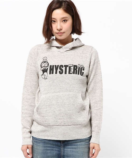 HYSTERIC GLAMOUR(ヒステリックグラマー)の「CW/COLDICE LOGO pt PK(パーカー・レディース・ピンク/ネイビー/トップグレー・FREE)」の4枚目の写真