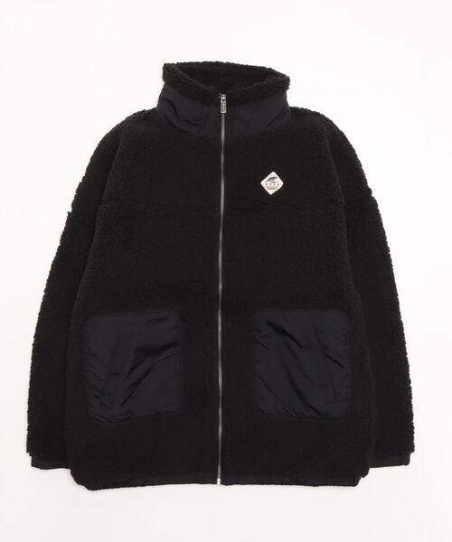 ROXY(ロキシー)の「ROXY/ロキシー ビッグシルエット/オーバーサイズ/無地ボアジャケット RZP224019(その他アウター・レディース・カーキ/ブラック/ベージュ/ホワイト・M/L)」の3枚目の写真