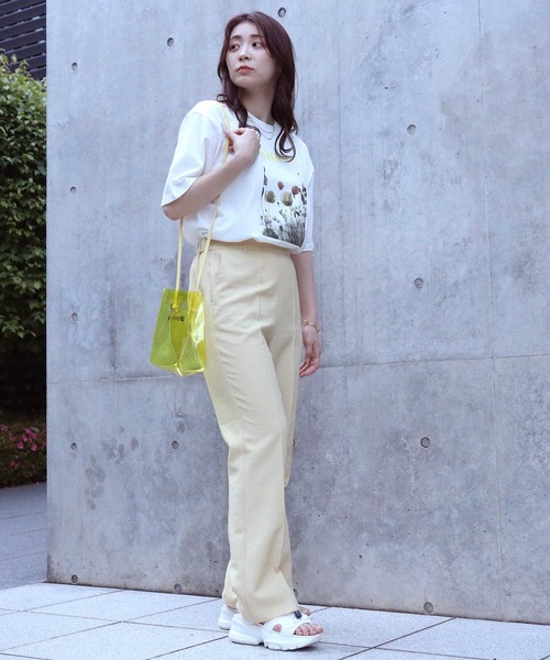 HONEYSUCKLE ROSE（ハニーサックルローズ）の「【HONEYSUCKLE ROSE】フォトプリントＴシャツ（Tシャツ/カットソー・レディース・ホワイト/ブラック/ブラック×パープル・M/L）」の9枚目の写真