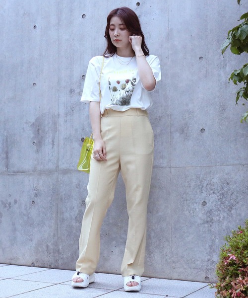 HONEYSUCKLE ROSE（ハニーサックルローズ）の「【HONEYSUCKLE ROSE】フォトプリントＴシャツ（Tシャツ/カットソー・レディース・ホワイト/ブラック/ブラック×パープル・M/L）」の10枚目の写真