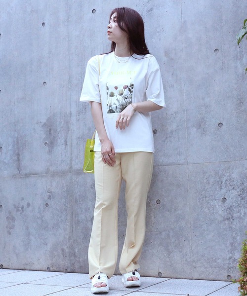 HONEYSUCKLE ROSE（ハニーサックルローズ）の「【HONEYSUCKLE ROSE】フォトプリントＴシャツ（Tシャツ/カットソー・レディース・ホワイト/ブラック/ブラック×パープル・M/L）」の11枚目の写真