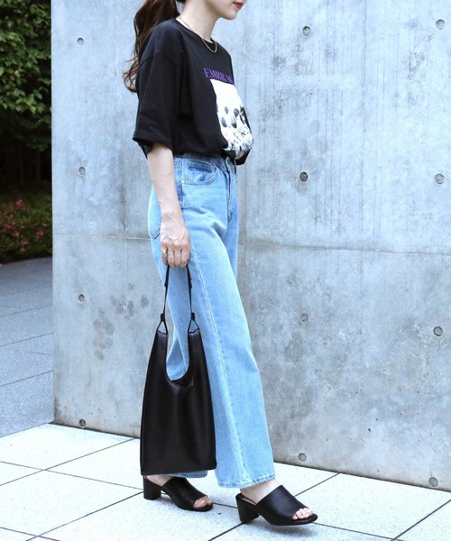 HONEYSUCKLE ROSE（ハニーサックルローズ）の「【HONEYSUCKLE ROSE】フォトプリントＴシャツ（Tシャツ/カットソー・レディース・ホワイト/ブラック/ブラック×パープル・M/L）」の15枚目の写真