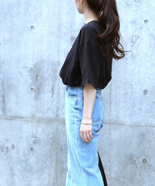 HONEYSUCKLE ROSE（ハニーサックルローズ）の「【HONEYSUCKLE ROSE】フォトプリントＴシャツ（Tシャツ/カットソー・レディース・ホワイト/ブラック/ブラック×パープル・M/L）」の17枚目の写真