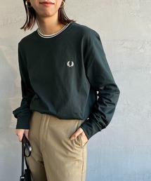 [FRED PERRY/フレッドペリー] ティップライン ワンポイント刺繍Tシャツ