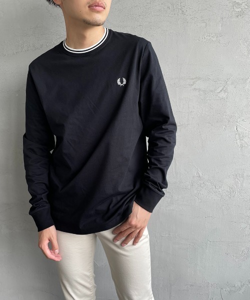 [FRED PERRY/フレッドペリー] ティップライン ワンポイント刺繍Tシャツ