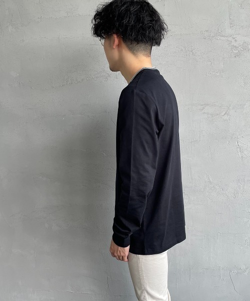 [FRED PERRY/フレッドペリー] ティップライン ワンポイント刺繍Tシャツ