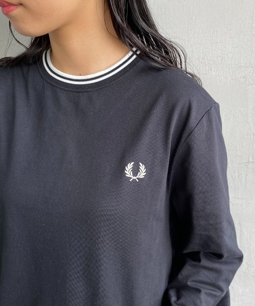 [FRED PERRY/フレッドペリー] ティップライン ワンポイント刺繍Tシャツ