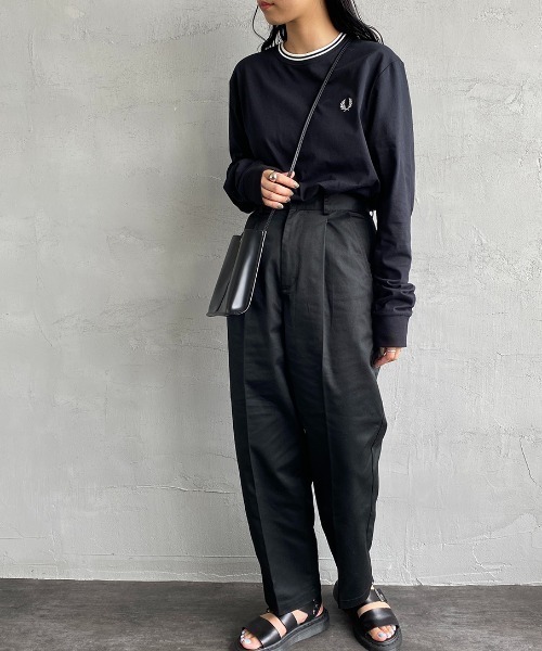 [FRED PERRY/フレッドペリー] ティップライン ワンポイント刺繍Tシャツ
