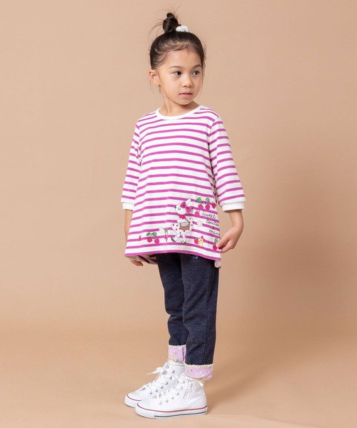 KP（ケーピー）の「デニム風ニットツイルパンツ(100～130cm)（デニムパンツ・キッズ・ブラック/ブルー系その他/パープル・110cm/100cm/120cm/130cm）」の7枚目の写真