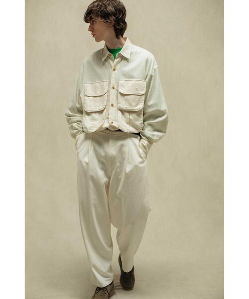 MONKEY TIME（モンキータイム）の「＜monkey time＞ BRSH/DRL 1P WIDE PANTS/パンツ（その他パンツ・メンズ・ライム/ナチュラル・M/L/XL）」の15枚目の写真