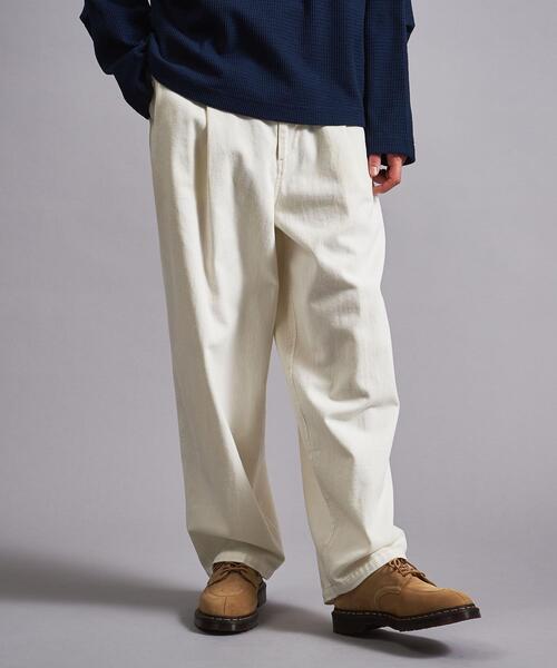 MONKEY TIME（モンキータイム）の「＜monkey time＞ BRSH/DRL 1P WIDE PANTS/パンツ（その他パンツ・メンズ・ライム/ナチュラル・M/L/XL）」の13枚目の写真