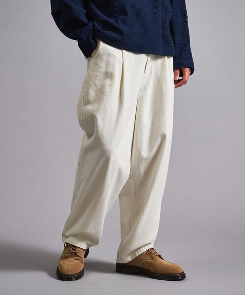 MONKEY TIME（モンキータイム）の「＜monkey time＞ BRSH/DRL 1P WIDE PANTS/パンツ（その他パンツ・メンズ・ライム/ナチュラル・M/L/XL）」の10枚目の写真