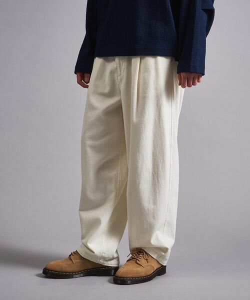 MONKEY TIME（モンキータイム）の「＜monkey time＞ BRSH/DRL 1P WIDE PANTS/パンツ（その他パンツ・メンズ・ライム/ナチュラル・M/L/XL）」の4枚目の写真