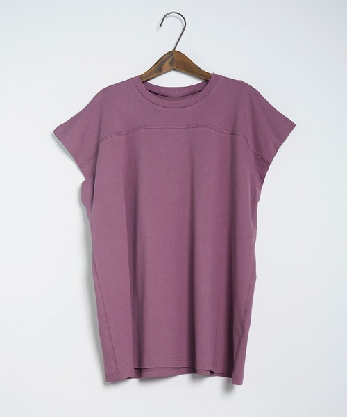Crisp（クリスプ）の「2wayロングTシャツ（Tシャツ/カットソー・レディース・パープル/アイボリー・FREE）」の18枚目の写真