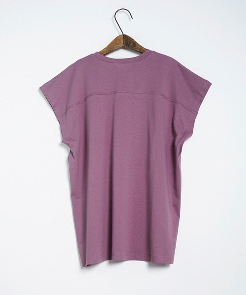 Crisp（クリスプ）の「2wayロングTシャツ（Tシャツ/カットソー・レディース・パープル/アイボリー・FREE）」の19枚目の写真