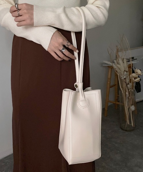 Riberry（リベリー）の「ワンハンドルロングバッグ（ハンドバッグ・レディース・ホワイト/ブラック/グリーン/ピンク・FREE）」の14枚目の写真